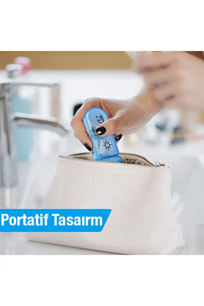 Canderel Mini Portatif Ayrı Ayrı Bölmeli Taşınabilir 7 Günlük Haftalık Hap Ilaç Vitamin Saklama Kutusu