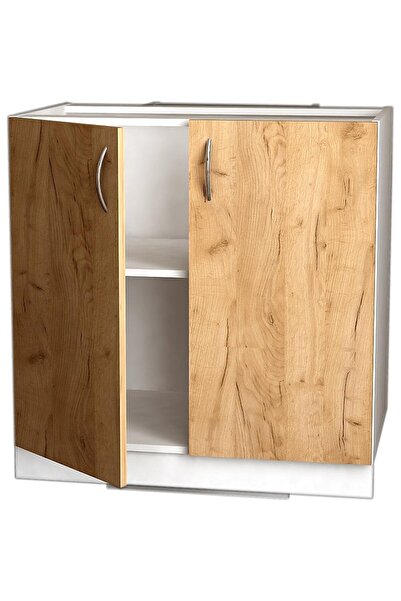 Sani Corp de bucătărie inferior Modest H-80x48x82 cm Alb și Stejar Kraft