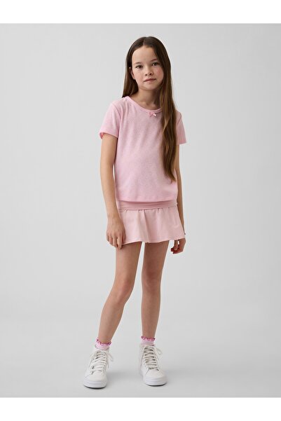 GAP Kız Çocuk Pembe Foldover Şort Etek
