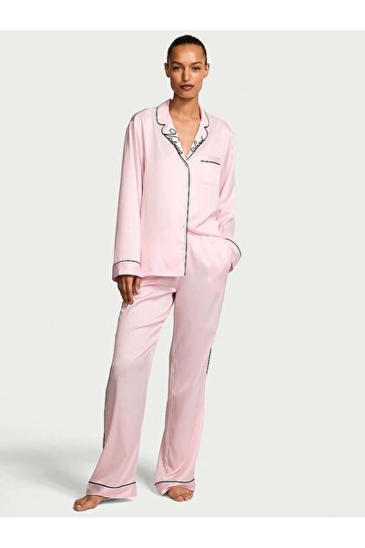 Victoria's Secret Glazed Saten Uzun Pijama Takımı