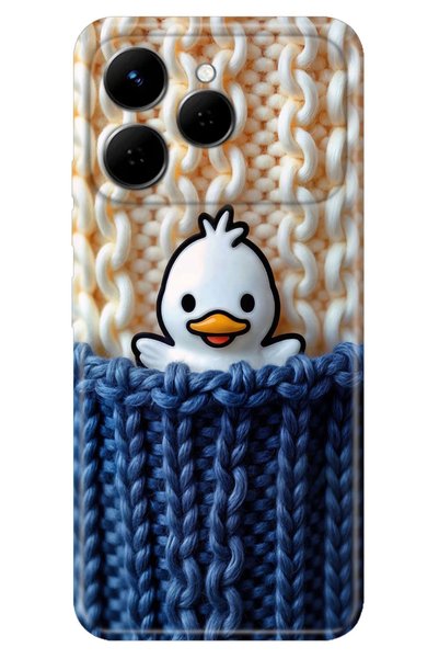 TECNO Spark 40 4G Kılıf Duck Duck Temalı Desenli Darbe Emici Silikon