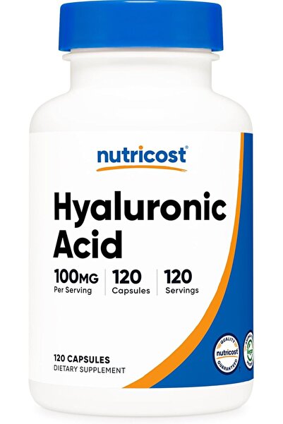 Nutricost كبسولات حمض الهيالورونيك 100 ملغ، 120 كبسولة نباتية - خالية من الغل...