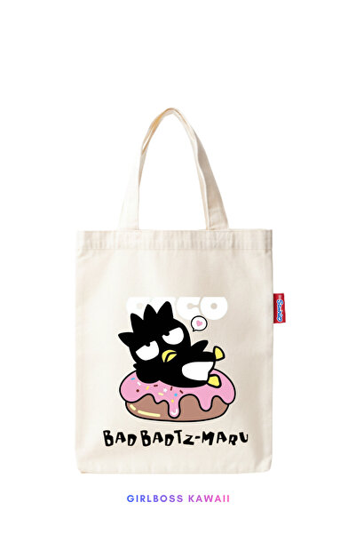 Girlboss Kawaii Bad Badtz Maru mini bez çanta / tablet / kitap / alışveriş