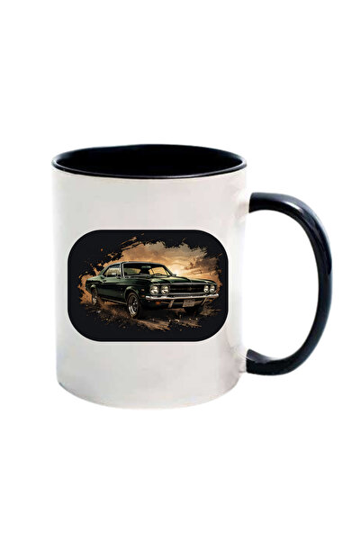 CERCİBAZAAR Classic Car Design Porcelain Mug – Custom Printed Mug with Color ...