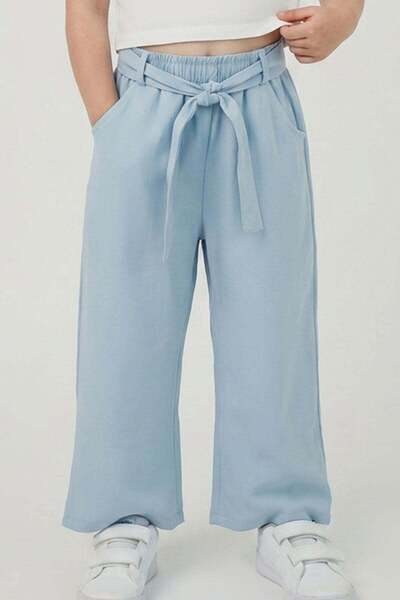 Breeze Devojčice pantalone sa vezanim detaljima, udoban kroj, džepovi, 4-8 go...