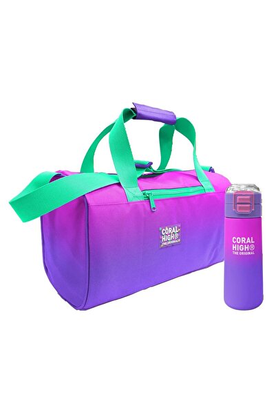 Coral High Geantă sport pentru fete cu model în degrade de culoare violet și ...