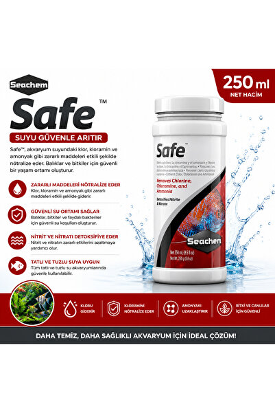 Seachem Safe 250 ml Akvaryum Su Düzenleyici