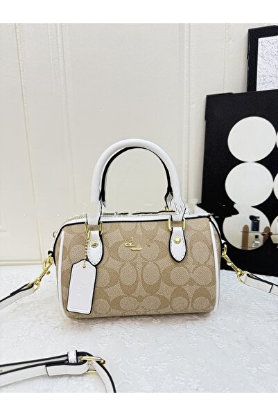 Brand Coach حقيبة كتف نسائية مع إكسسوارات