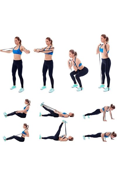 SPORIO Direnç Lastiği Pilates Latex 32 mm Mor Güç Bandı Fitness Resistance Aerobik Squat