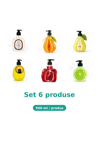 Tasty Set 6 Produse Tasty, Mix Cocos, Pepene Galben, Pere, Ananas, Rodie, Lime