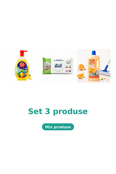 Fibril Bucatarie Complet, Set 3 Produse: Lamaie, Xl Green, Portocala