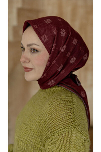 locella Lo'cella Pamuklu Soft Eşarp 4568-4 Bordo