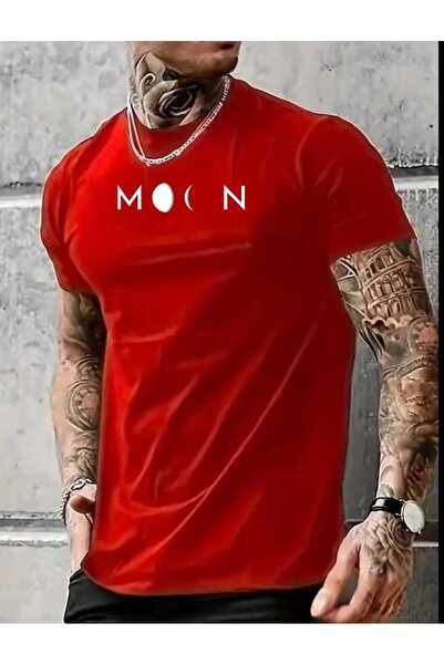 tkn your style تيشيرت رجالي من القطن بتصميم مون برينت