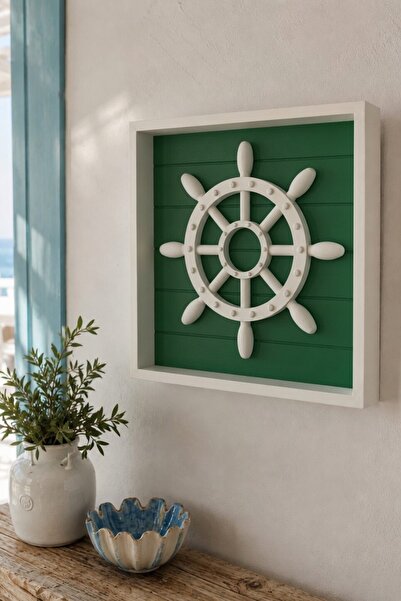 MYCRAFT3D 21x21 Dümen Çerçeveli Deniz Temalı Duvar Dekoru – Yazlık Ev, Sahil ...