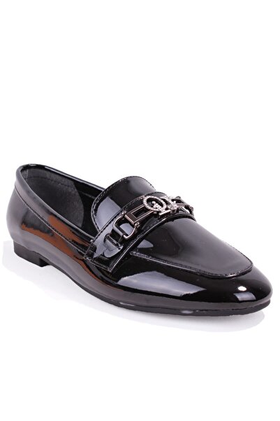 DAGOSTER DZA07-86926107 Pantofi de damă casual din piele lacuită neagră