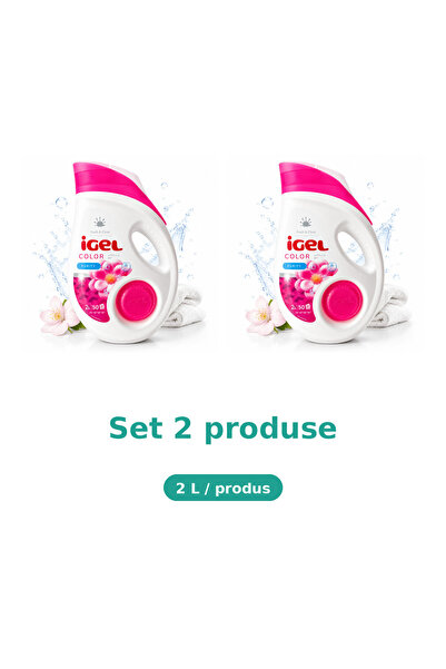 Igel Bax 2 Pachete Detergent lichid Color 2l, 50 spalari, automat, 2 x 2 L