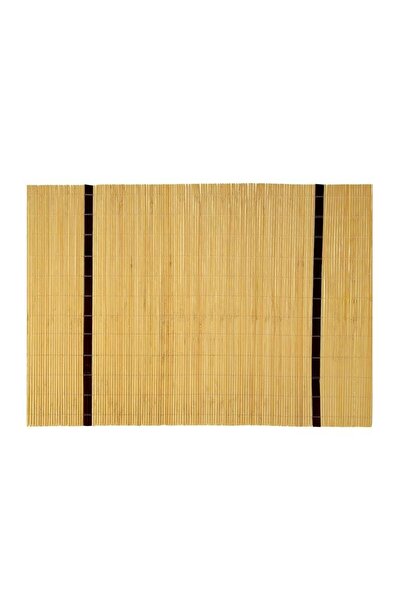 OEM Suport Pentru Farfurii, Maro, Model Geometric, Bambus, 45x30cm