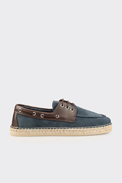 Elle Shoes Mavi Deri Erkek Günlük Ayakkabı