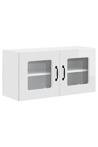 vidaxl Dulap de bucătărie Kalmar Alb lucios 80 x 31 x 40 cm