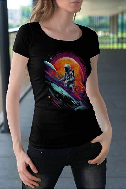 iLovePrints Astronaut in Vibrant Space Tshirt
