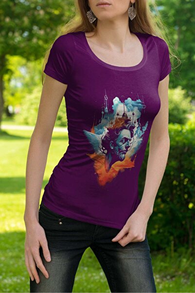 iLovePrints Surrealistic Abstract Art with Man's Portrait Tshirt