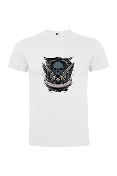 iLovePrints Guns & Glory Skull Tshirt