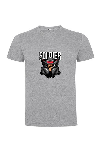 iLovePrints Tech-Warrior: Helmeted Gunslinger Tshirt