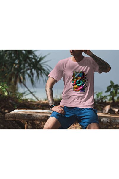 iLovePrints Colorful Abstract Camera Art Tshirt