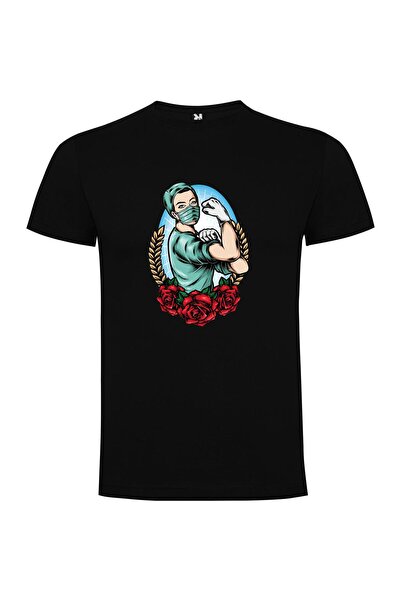 iLovePrints Roses and Masked Man Tshirt