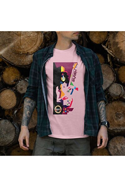 iLovePrints Colorful Abstract Guitarist Tshirt