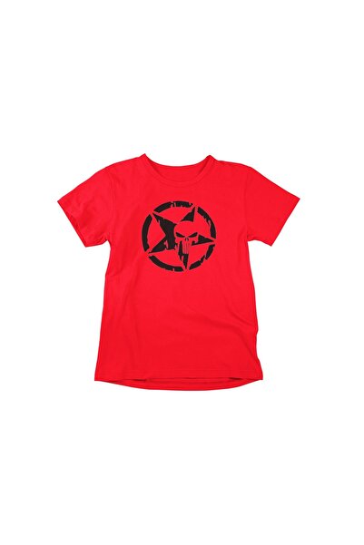 iLovePrints The Punisher Skull Pentagram Red T-Shirt