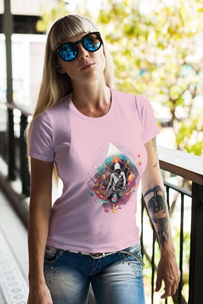 iLovePrints Abstract Hooded Figure in Surreal Space Tshirt