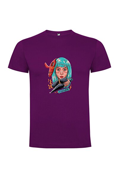 iLovePrints Blue-haired Snake Assassin Tshirt