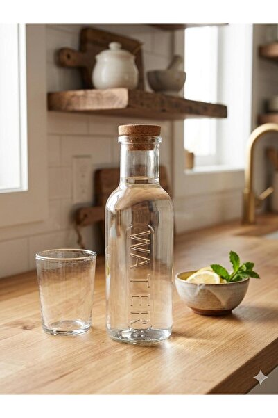 Vivatti Su Şişesi Water Yazılı 1000 ml 1 litre