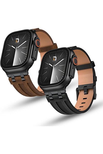 dado Top Grain Crazy Horse Leather Band for Apple Watch Ultra/Series 3-11, 49...