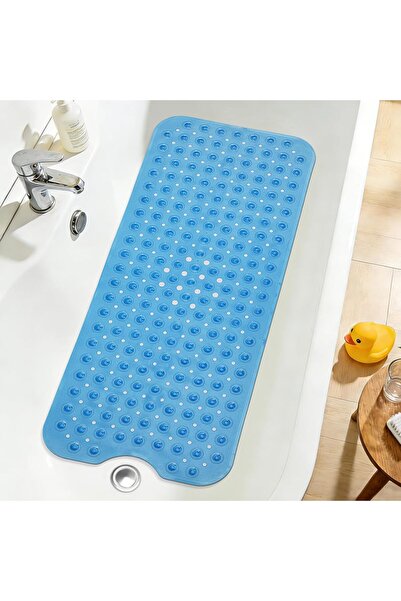 ORVILLA Non Slip Bath Tub Shower Mat with Suction Cups and Drain Holes, Clear...