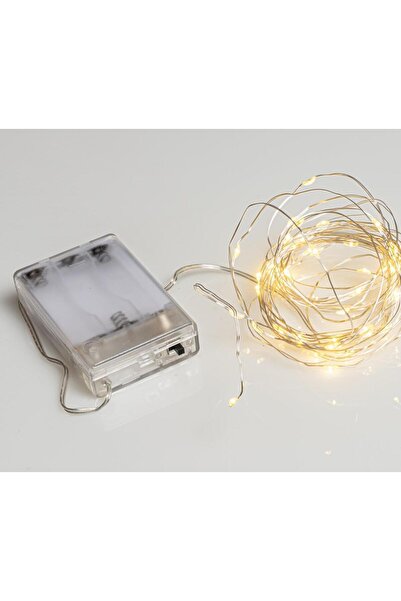Generic 20 λαμπάκια LED σε σειρά μπαταρίας, 2 m, ασημί καλώδιο χαλκού (Copper...
