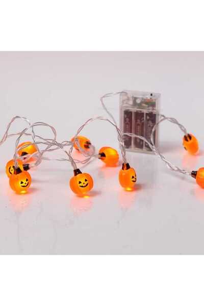 Generic 10 κολοκύθες ΗALLOWEEN με λαμπάκια LED σε σειρά μπαταρίας, 1,35 m, δι...