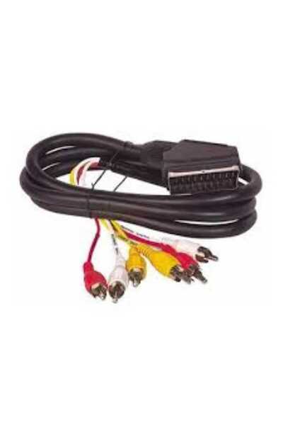 Generic Καλώδιο Scart – 6 RCA, 1.5m, Μαύρο