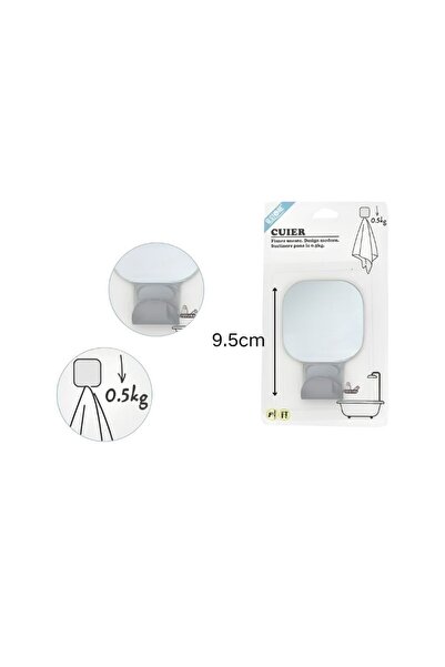 idei Cârlig Adeziv din Inox cu Suprafață Oglindă, 9,5 cm, Capacitate 0,5 kg, ...