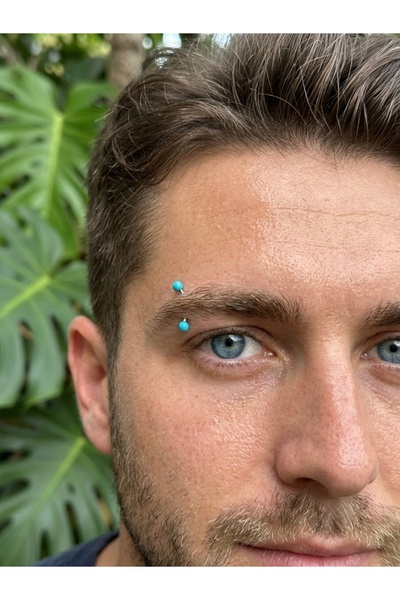 Bylin Cerrahi Çelik Muz/Banana Bell, Helix, Tragus, Rook, Kaş Piercing - 1 Adet