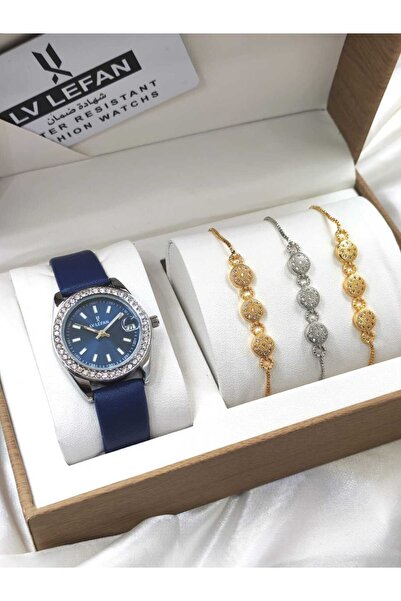 STRIVA Lifan Watch Women's Watch Set Lv Lefan Fashion Crystal-Encrusted Brace...