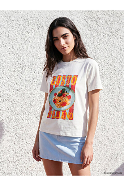 LC Waikiki Printed 100% Cotton Women's T-Shirt
