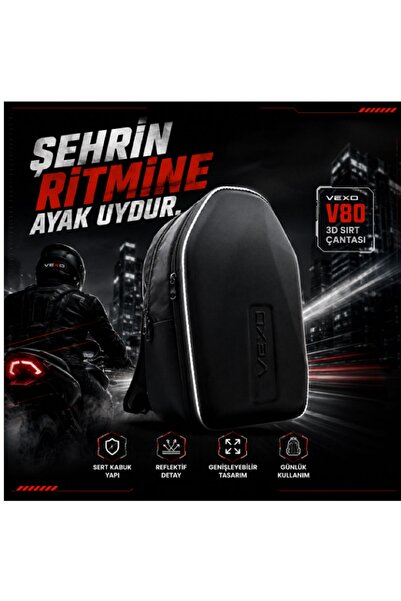 Vexo V80 3D Soft Motosiklet Sırt Çantası
