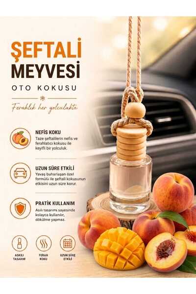Özlem Toys Şeftali Aroma Oto Araç İçi Küçük Mekan Kokusu (8 ml)