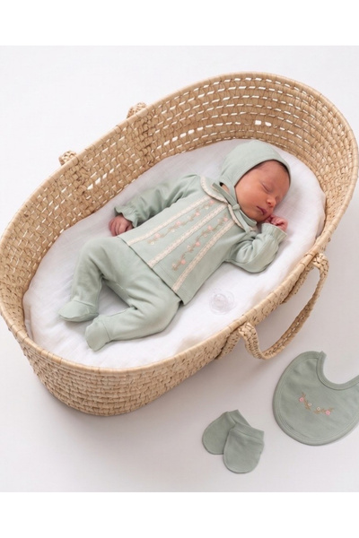 Cherub Baby طقم ملابس أطفال حديثي الولادة مكون من 5 قطع مطرزة يدويًا للفتيات ...