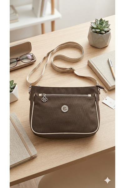 RMY MODA Multi-Compartment Canvas Postman Sporty Stylish Daily Shoulder Bag w...
