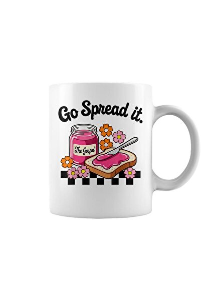 NASAQ Go Spread the Word Coffee Mug Printed with "Go Spread the Word" and Flo...