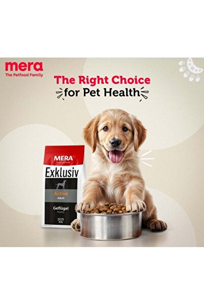 Mera Exclusive High Energy Adult Dog Food - Complete Nutrition for Active and Sporty Dogs 15 kg