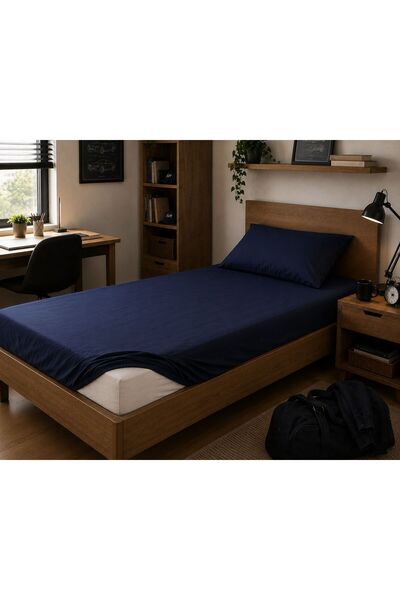 MundoLindo Elastic Sheet Set for Single Bed, 100% Cotton, Pillowcase Included